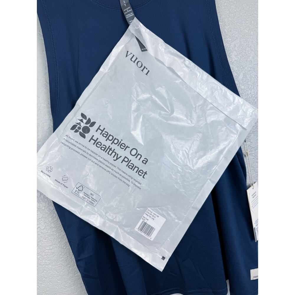Vuori Energy Top Long Blue Coast L Jersey Stretch Lightweight Performance NWT - Picture 5 of 9